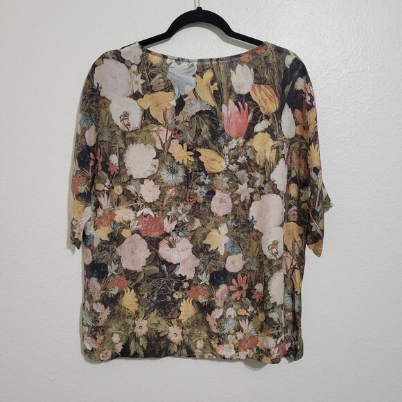NWT Market of Stars I Dream In Flowers Luxe Bamboo Tee Floral Print S/M - Picture 8 of 12
